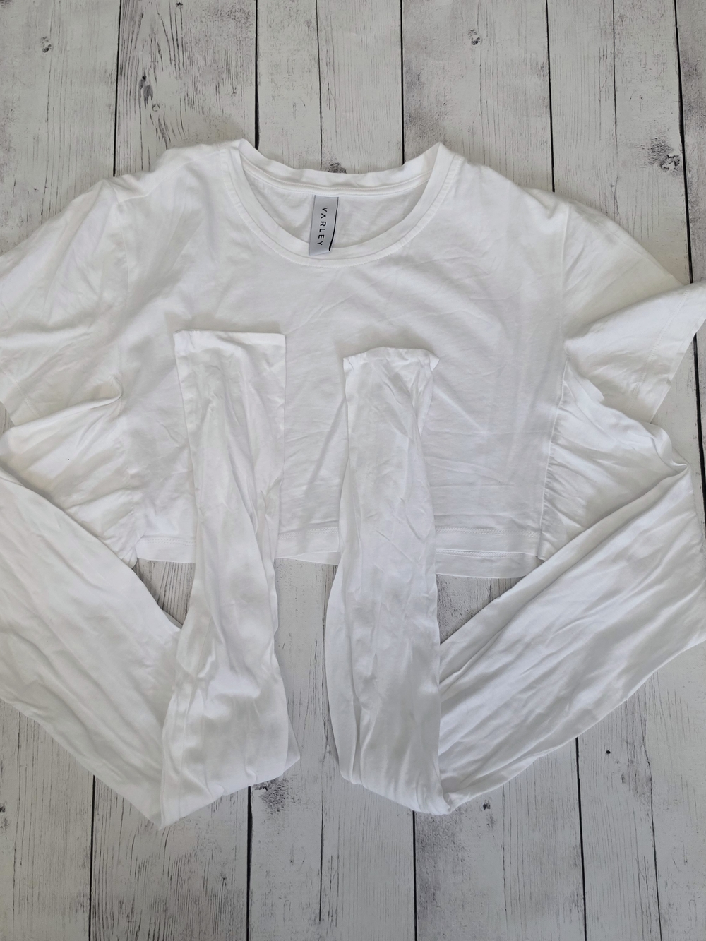 New, Never Worn, Varley Ruth Crop Top in White Size M